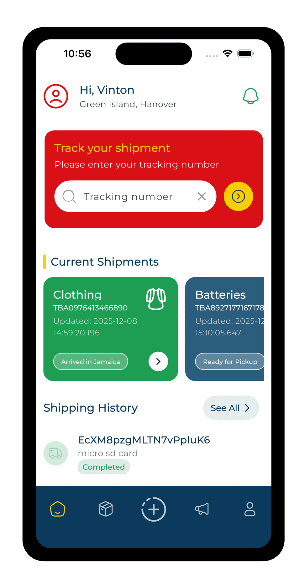 QuickSky Logistics dashboard